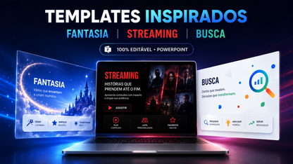 COMBO Templates PowerPoint Netflix Disney Google - 3 templates em 1 download