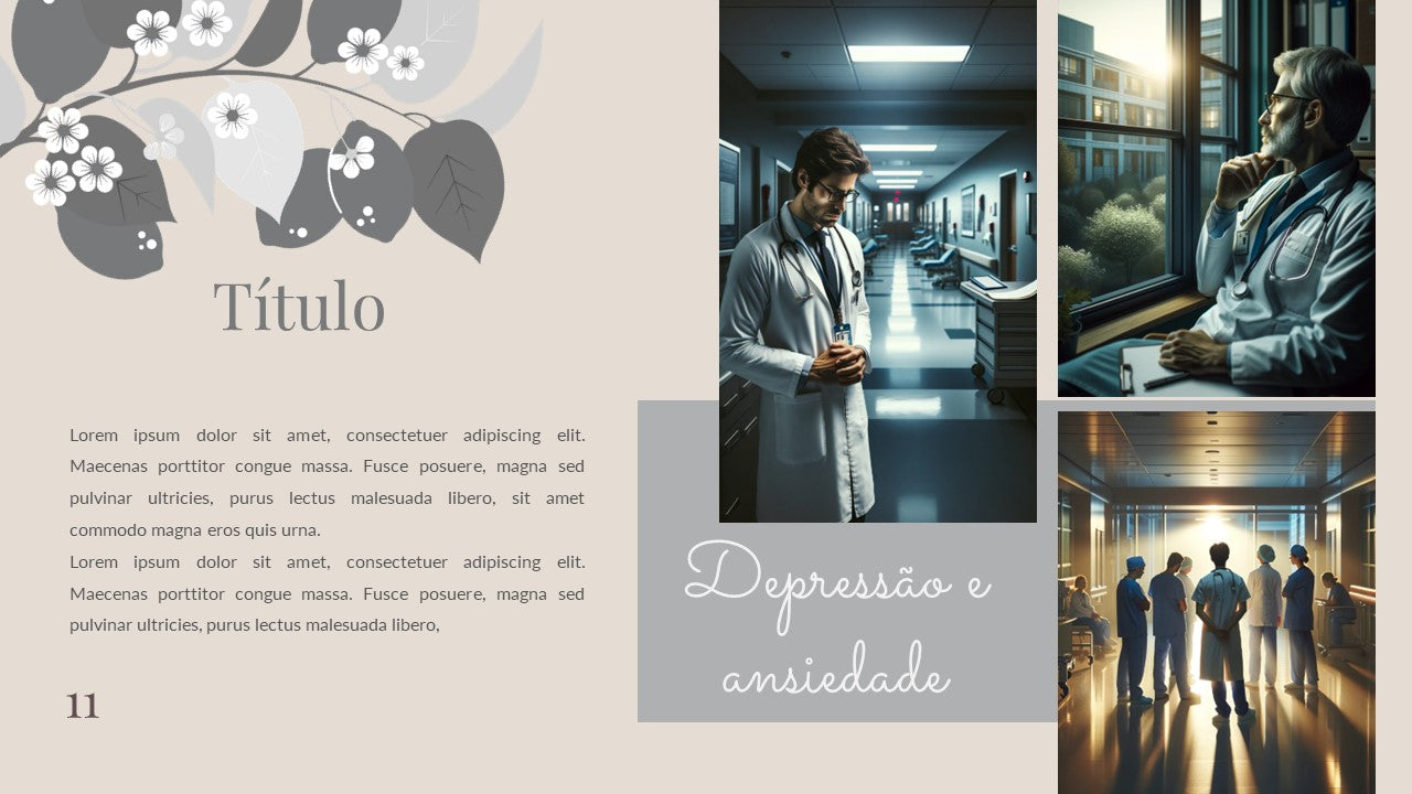 Combo de templates com imagens inspiradas na medicina