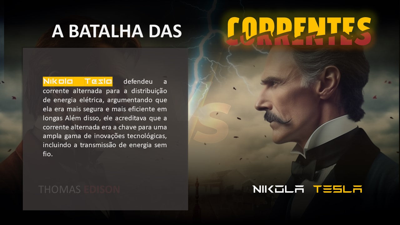 Template inspirado na obra de Nicola Tesla