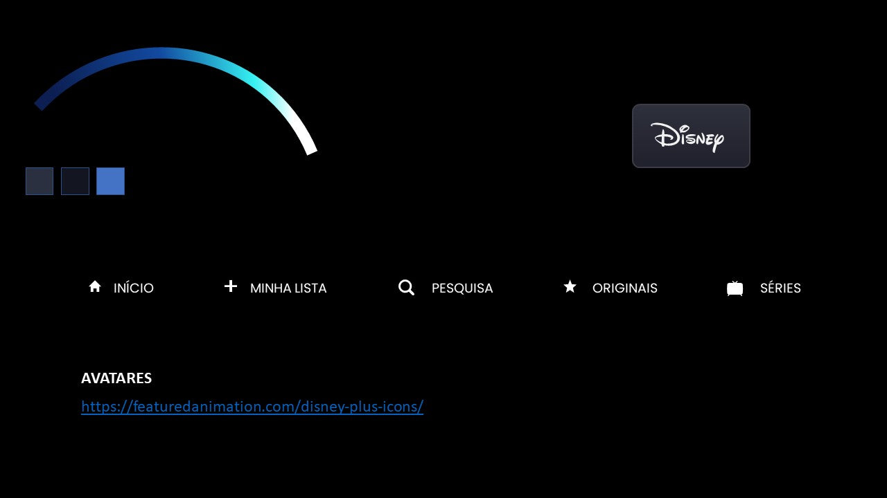 Template powerpoint inspirado DISNEY+