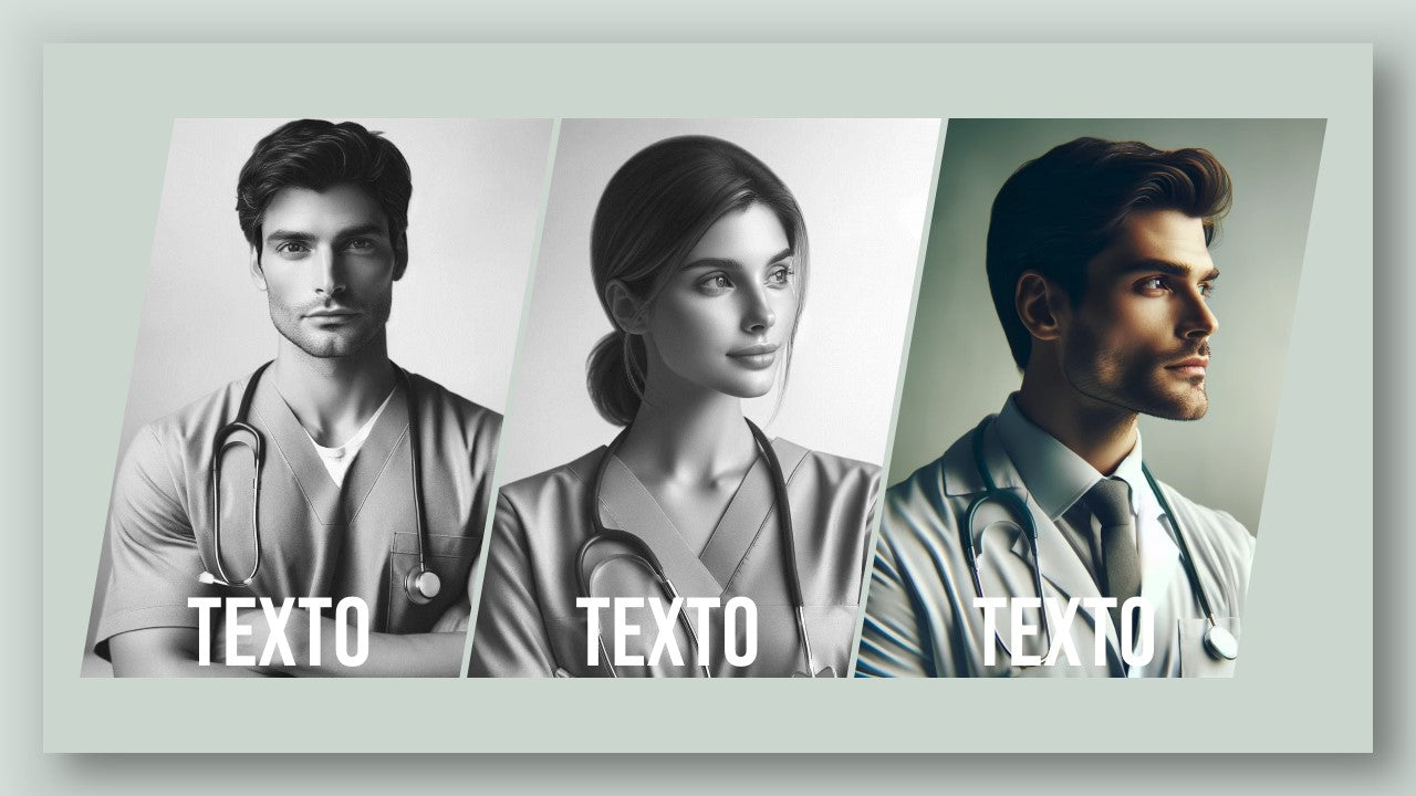 Combo de templates com imagens inspiradas na medicina