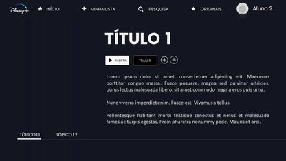 Template PowerPoint Disney+ — Slides com Magia e Estilo