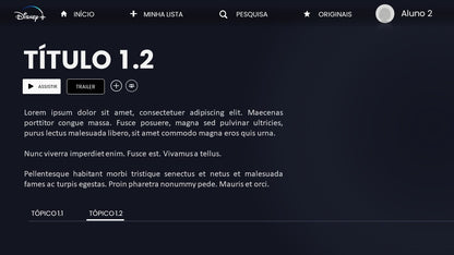 Template PowerPoint Disney+ — Slides com Magia e Estilo