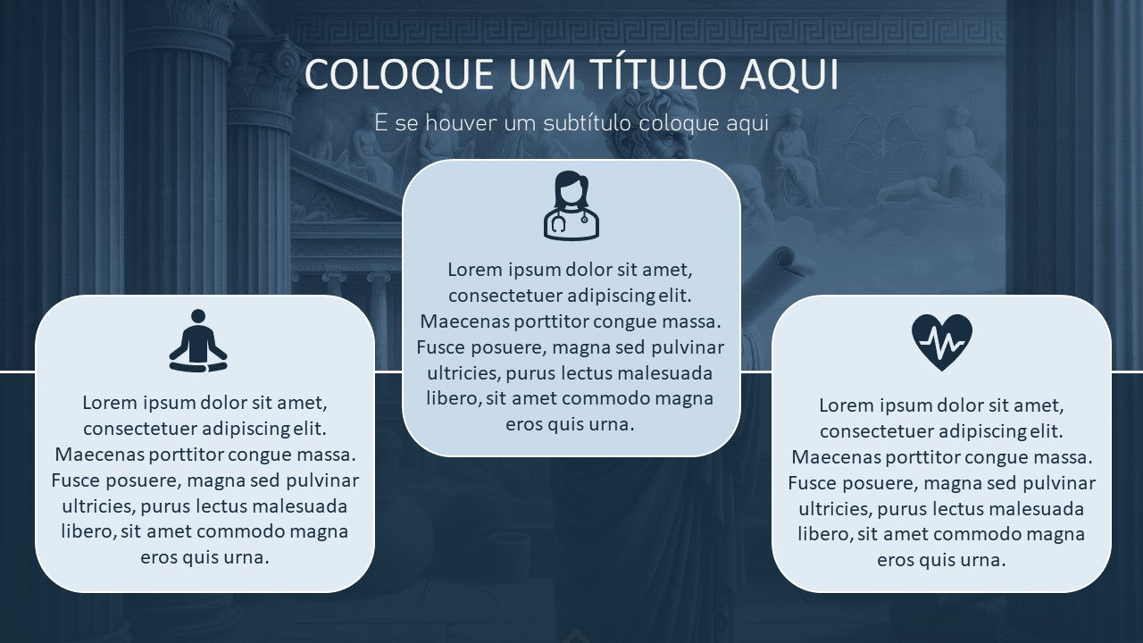 Combo de templates com imagens inspiradas na medicina