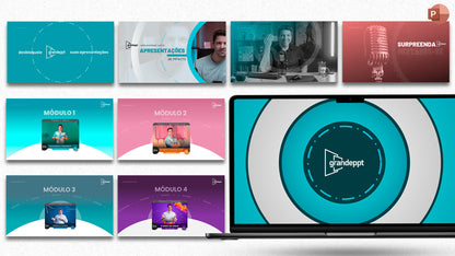 Template PowerPoint corporativo — design executivo para pitch e apresentações de negócios
